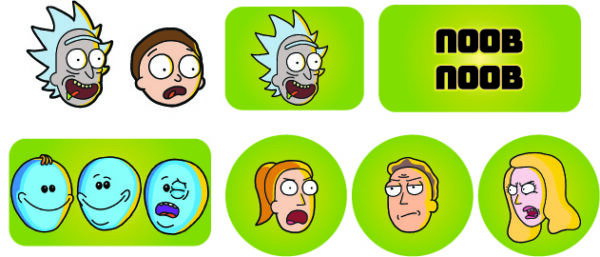Rick and Morty Target Decals